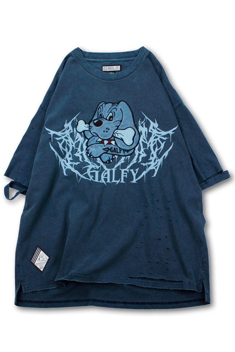 GALFY (ガルフィー)染め染めわんちゃんボロボロ Tee NAVY GALFY (ガルフィー)染め染めわんちゃんボロボロ Tee NAVY