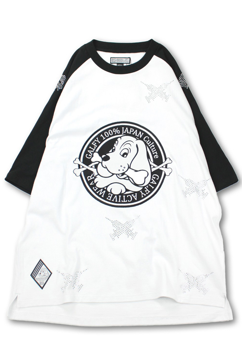 GALFY (ガルフィー)ピカピカ注射器ラグラン Tee BLACK / ロック GALFY (ガルフィー)ピカピカ注射器ラグラン Tee BLACK / ロック