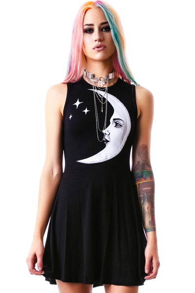 KILL STAR CLOTHING MOONCHILD SKATER DRESS [B]