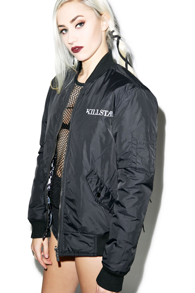 occult reversible bomber jacket