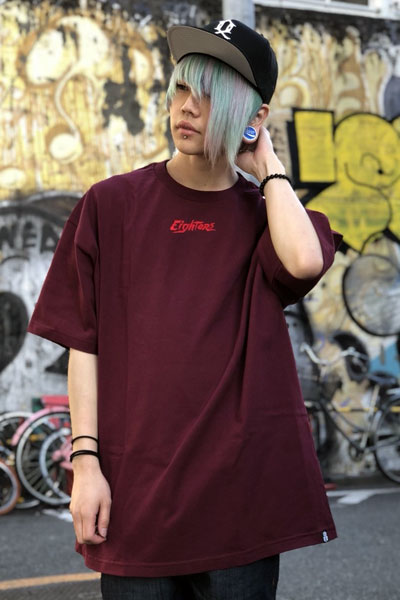 REBEL8 MYERS EMBROIDERED TEE BURGUNDY
