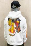 NOT COMMON SENSE NCS FLAME HOODIE WHITE