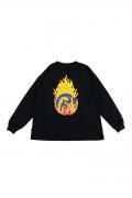 ROLLING CRADLE BURNED LOGO LONG SLEEVE / BLACK