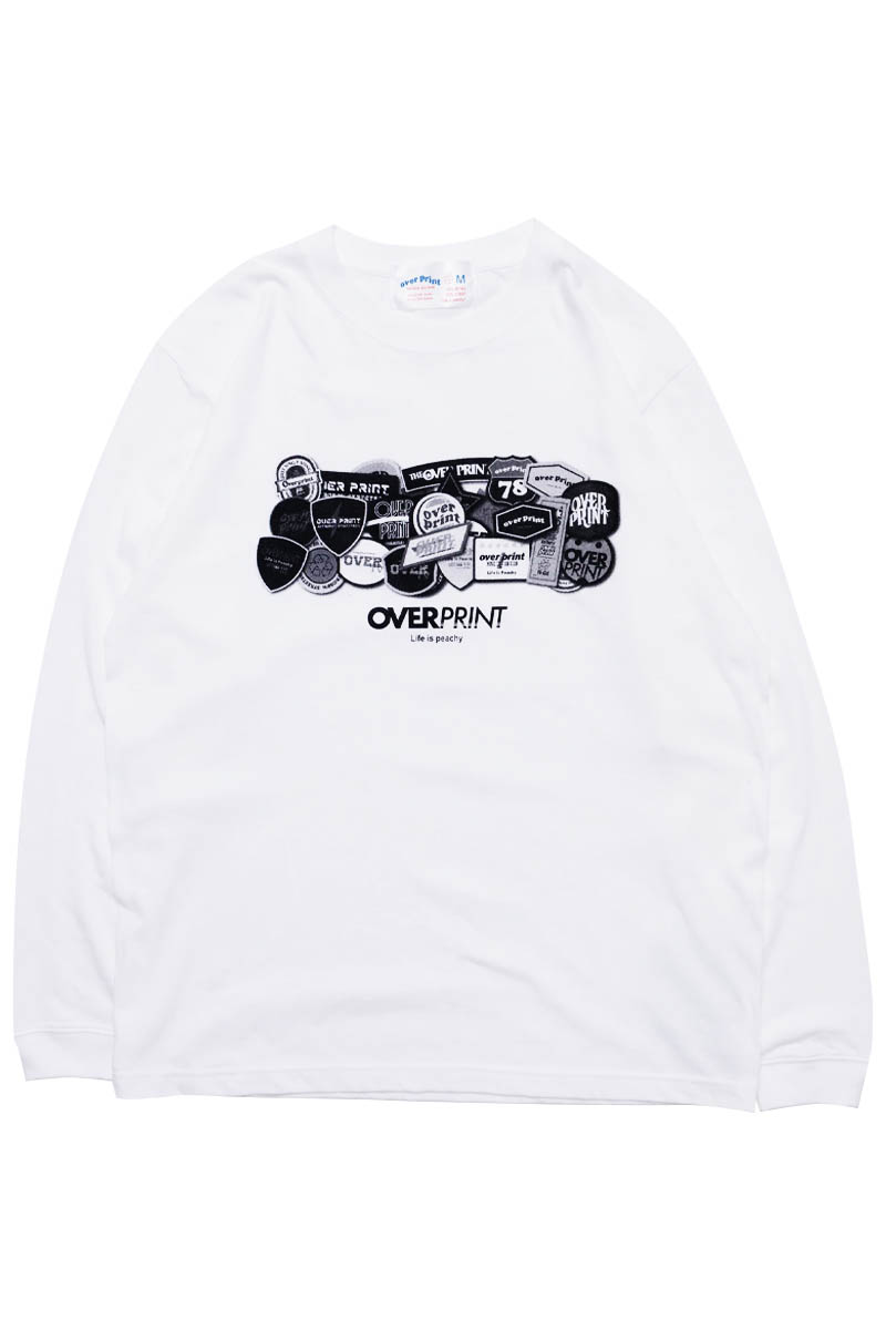 over print (オーバー・プリント) “Walk with grace” LS Tee - White