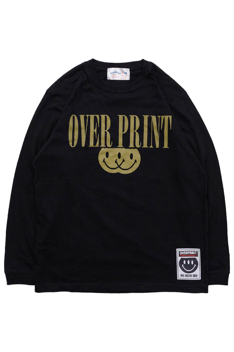 over print (オーバー・プリント) Nevericonic LS Tee - Black
