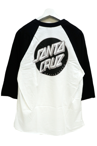 SANTA CRUZ Classic Dot 7/S T-Shirt White x Black