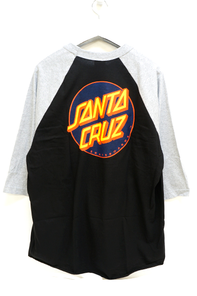 SANTA CRUZ Classic Dot 7/S T-Shirt Black x Gray