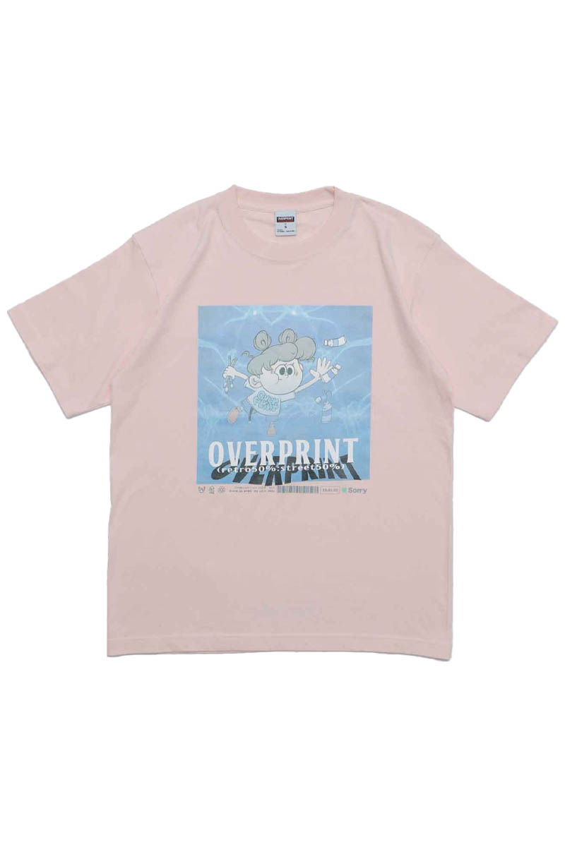 over print (オーバー・プリント) NEVER Tee - Pink
