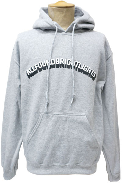 ALL FOUND BRIGHT LIGHTS LOGO HOODIE GRAY