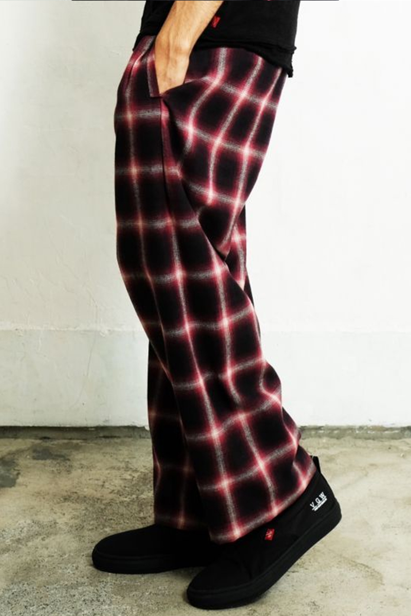 VIRGO VG-PT-229A NOSTALGIC CHECK PANTS RED / ロック