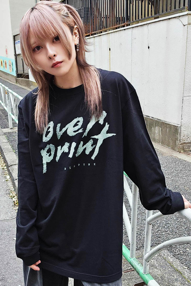 over print (オーバー・プリント) DISPUNK LS Tee - Black