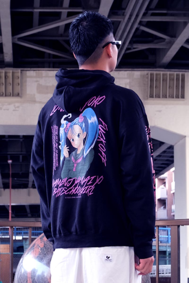 LONELY論理 NAMENJYANEYO SCHOOL GIRL HOODIE BLACK
