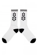 REBEL8 WHITE LOGO SOCKS