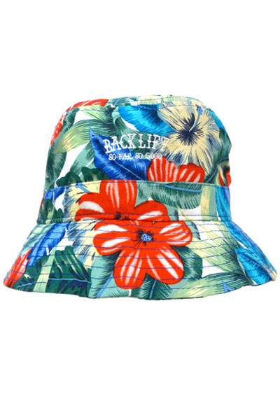 BACK LIFT BUCKET HAT バケットハット総柄 BLUE