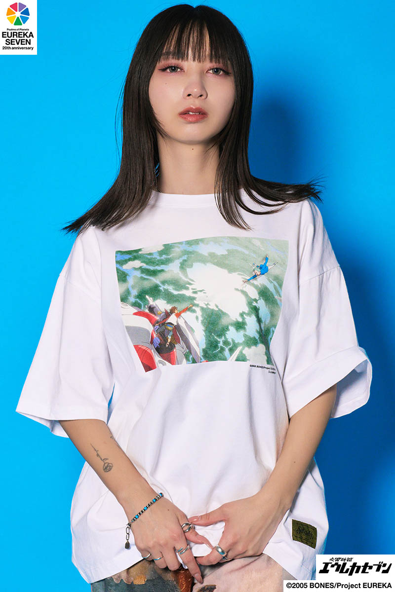 【予約商品】交響詩篇エウレカセブン×Subciety(サブサエティ) Morning glory tee - White