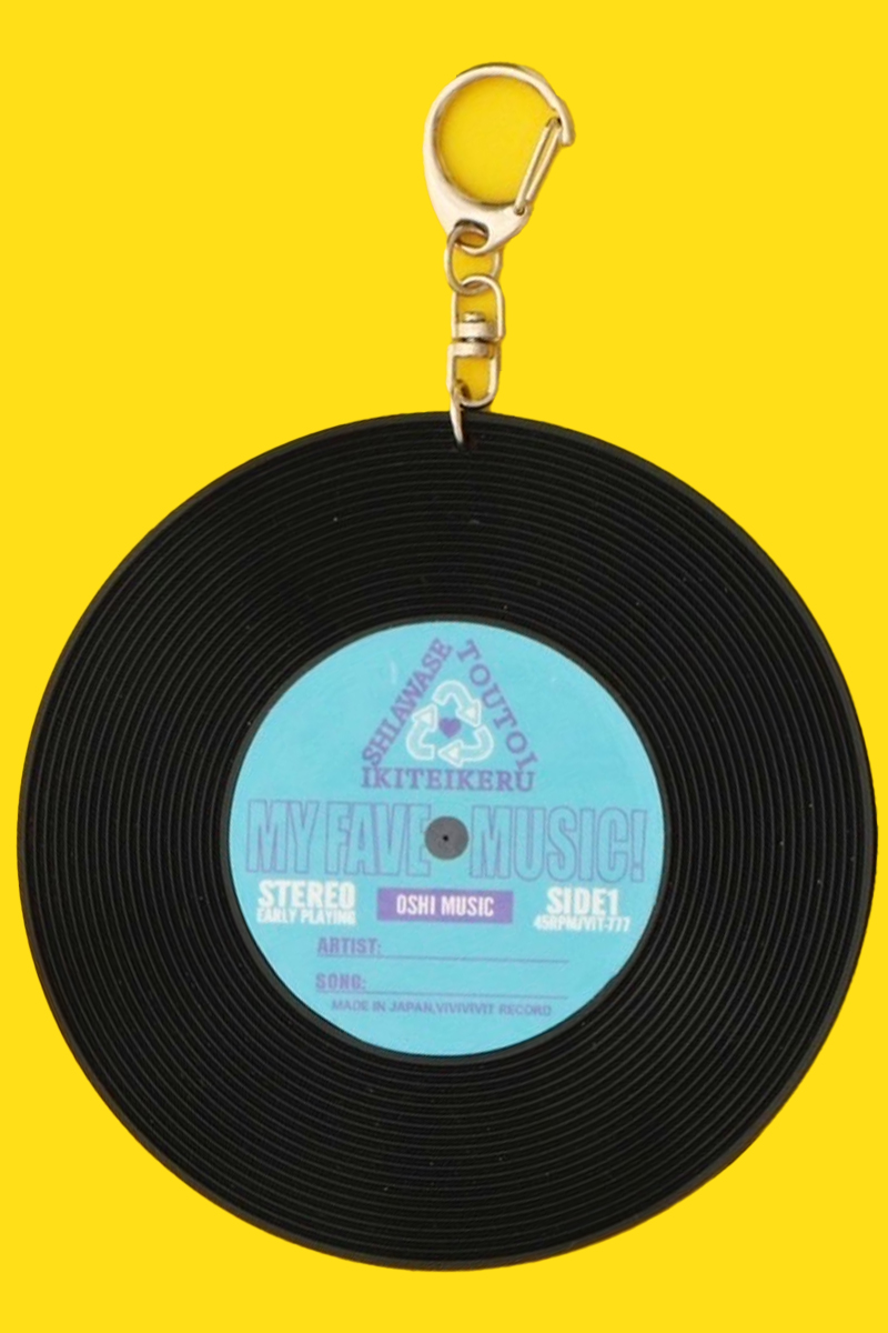ビビビビット‼︎ レコードキーホルダー【OSHI MUSIC】水色