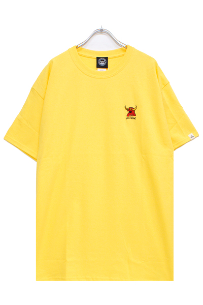 TOY MACHINE TMS19ST1 MONSTER MARKED EMBROIDERY SS TEE YELLOW