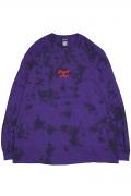 GoneR (ゴナー) GR32LS003 Tie-dye One Point Logo L/S T-Sirts Purple