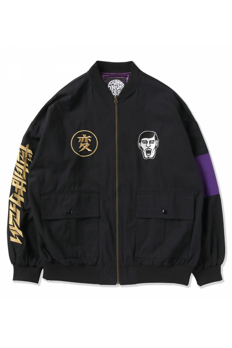 PUNK DRUNKERS (パンクドランカーズ) ヤンキーJKT - BLACK PUNK DRUNKERS (パンクドランカーズ) ヤンキーJKT - BLACK
