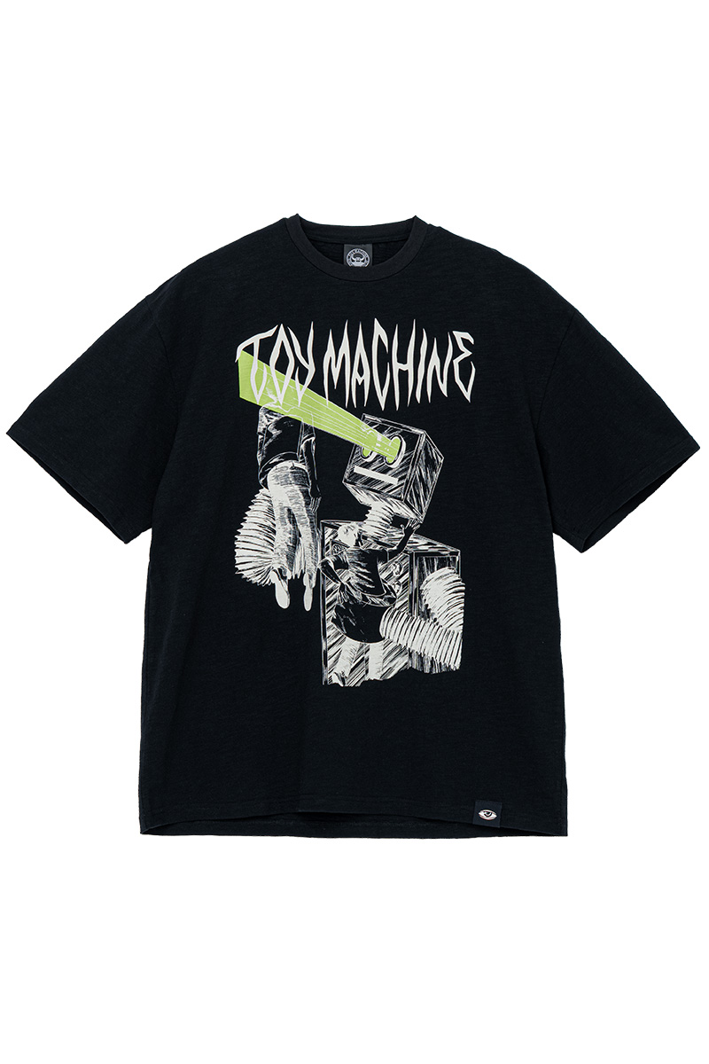 TOY MACHINE (トイ・マシーン) HORROR SHOW SLUB YARN SS TEE - Black