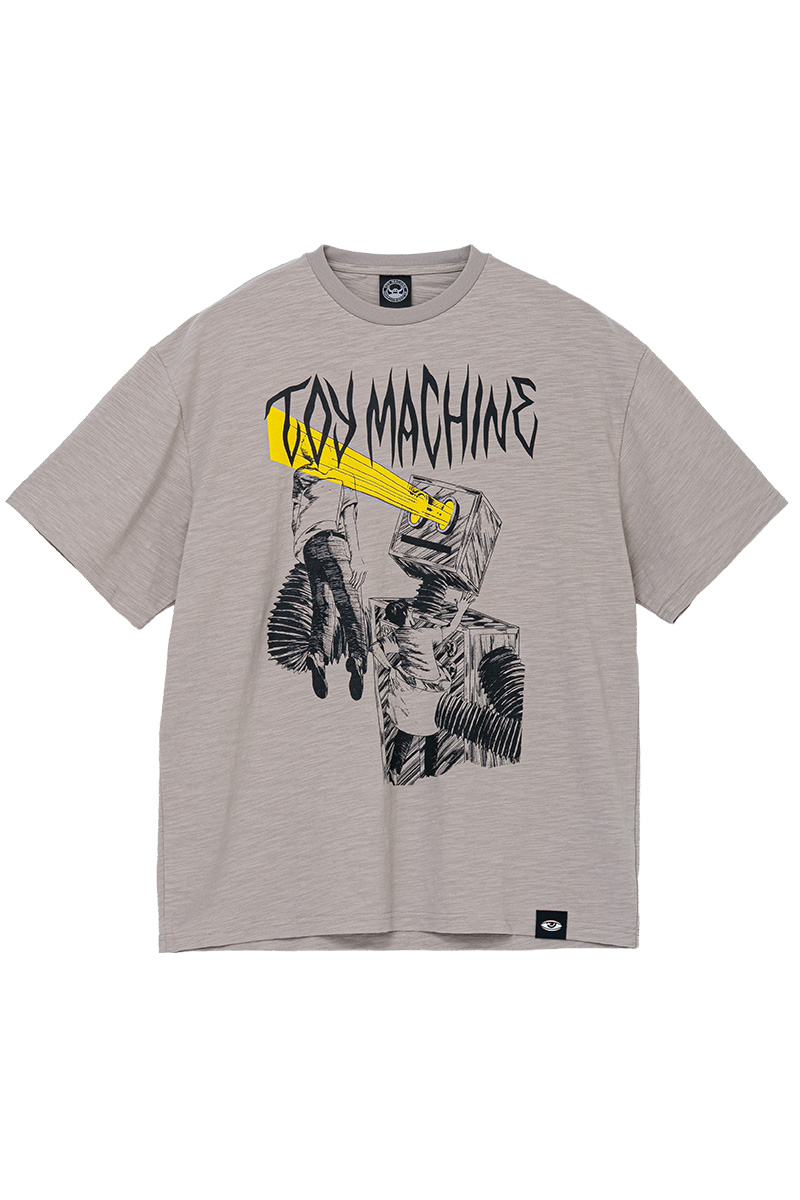 TOY MACHINE (トイ・マシーン) HORROR SHOW SLUB YARN SS TEE - Gray