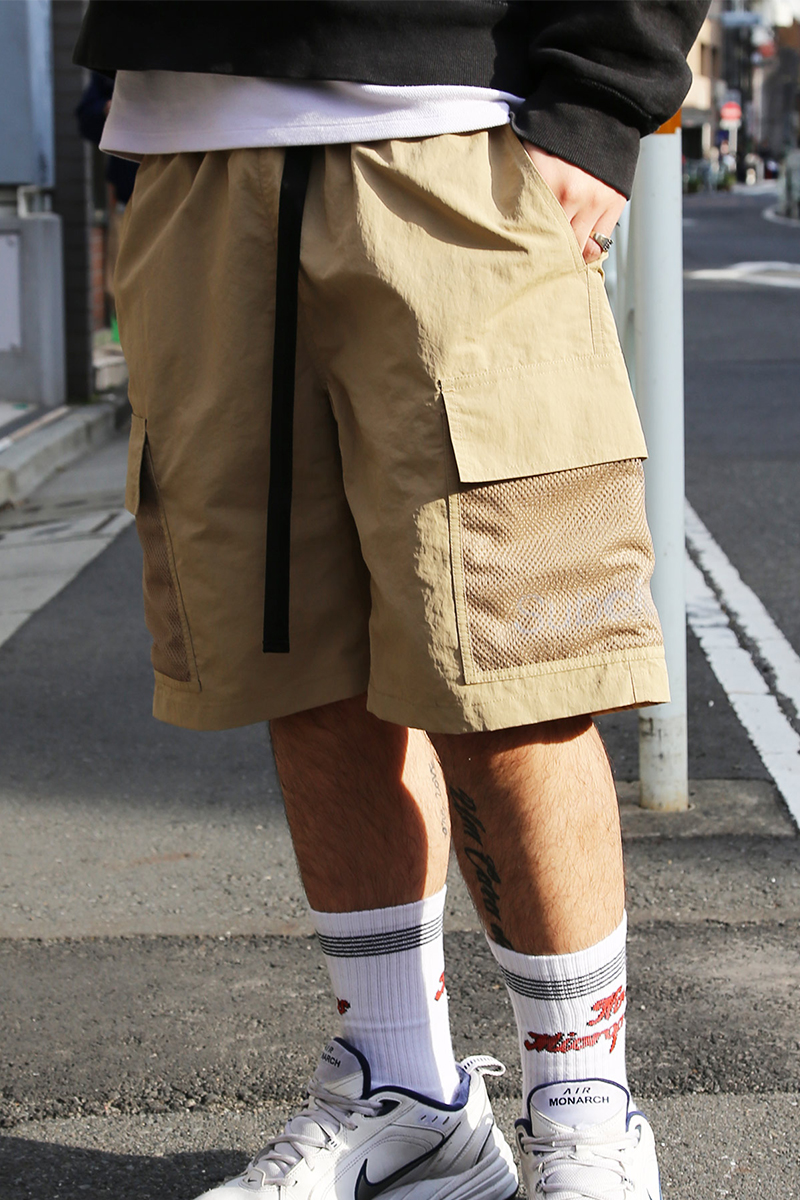 Subciety (サブサエティ) COLOR BLOCK SHORTS BEIGE