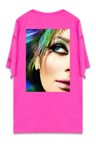 UNUSUAL BRILLIANT SURFACE T-SHIRT NEON PINK