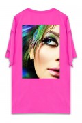 UNUSUAL BRILLIANT SURFACE T-SHIRT NEON PINK