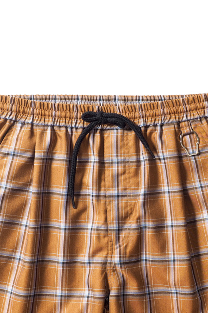 PUNK DRUNKERS チェックx2ラインパンツ BROWN / ロック PUNK DRUNKERS チェックx2ラインパンツ BROWN / ロック