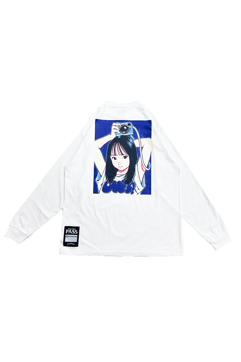 【お問い合わせ商品】over print（オーバープリント） POP ART L/S Tee Ver:14 - White