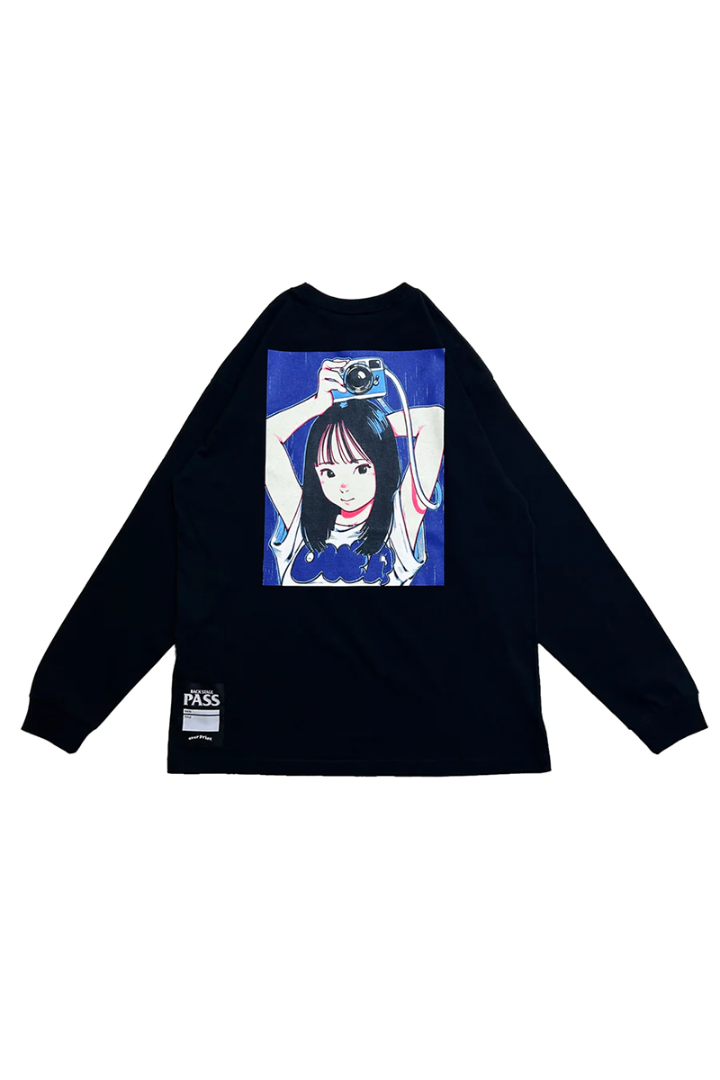 【お問い合わせ商品】over print（オーバープリント） POP ART L/S Tee Ver:14 - Black
