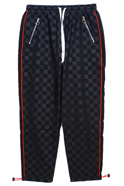 KONUS K-61401 Checker Printed Swishy Pants / F1 Black