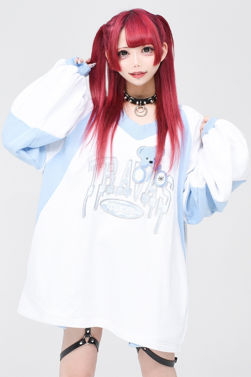 TRAVAS TOKYO【トラバストーキョー】 Switching Tilden PO WHITE×BLUE