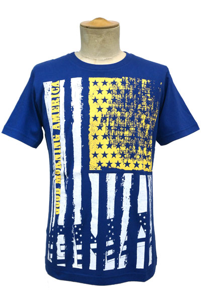 グッドモーニングアメリカ 国旗Tシャツ(ブルー)