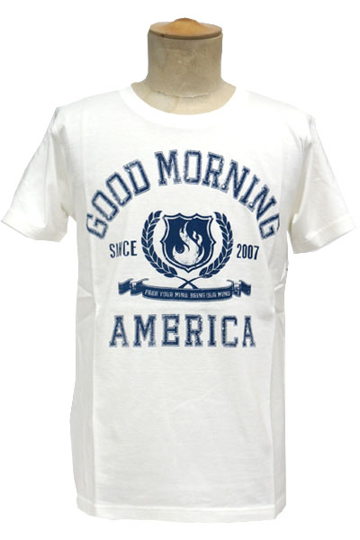 グッドモーニングアメリカ カレッジTシャツ(ホワイト)