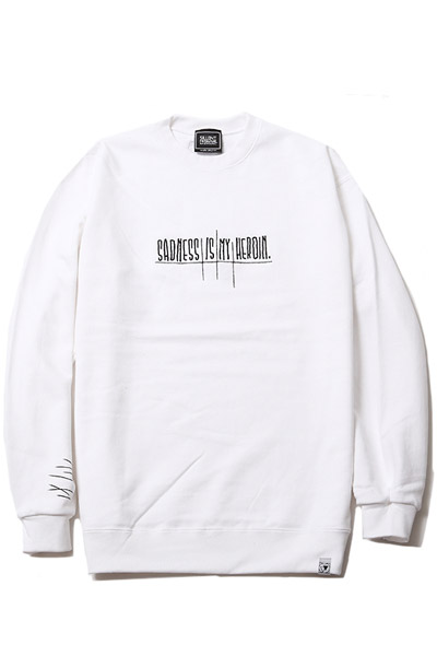 SILLENT FROM ME EPITAPH -Crew Sweat- WHITE