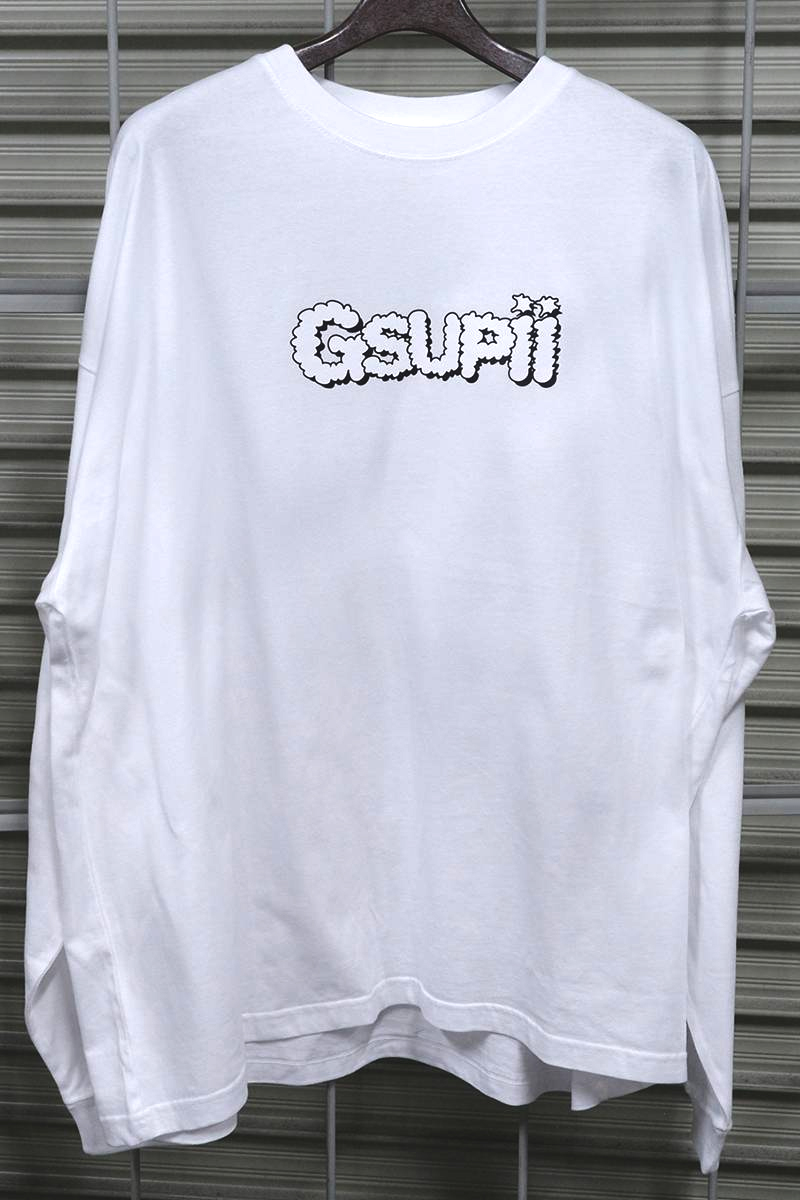 Gsupii (グスピー) ゆるイラスト L/S Tee - White