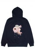 MISHKA (ミシカ) CREAMY BICOLOR HOODIE MIJHO-01 NAVY