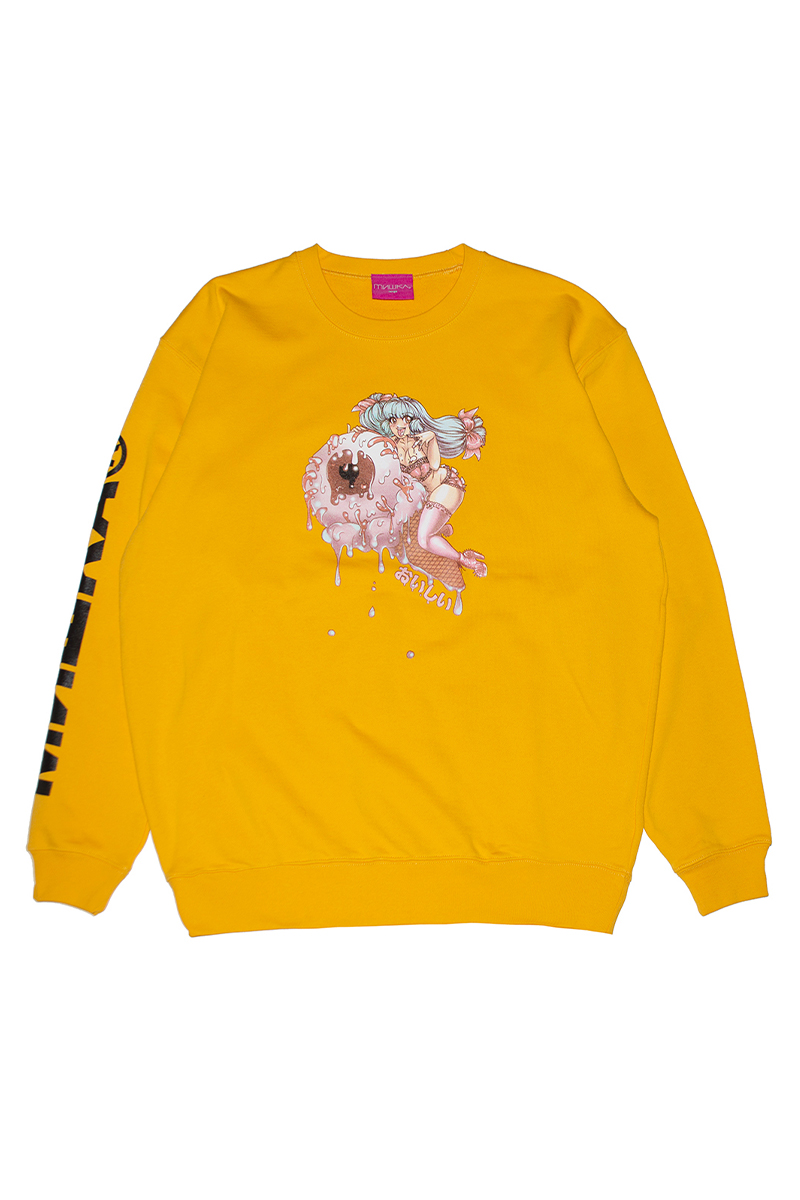 MISHKA (ミシカ) CREAMY CREWNECK SWEAT MIJCR-0 1GOLD