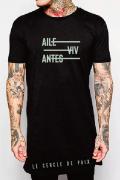 AILE VIVANTES (エイルヴィヴァンテス) LINE MODE long t-shirt BLACK