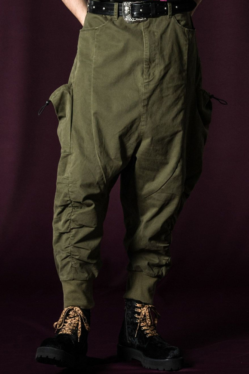 glamb (グラム) Additional Pocket Sarrouel Pants Khaki