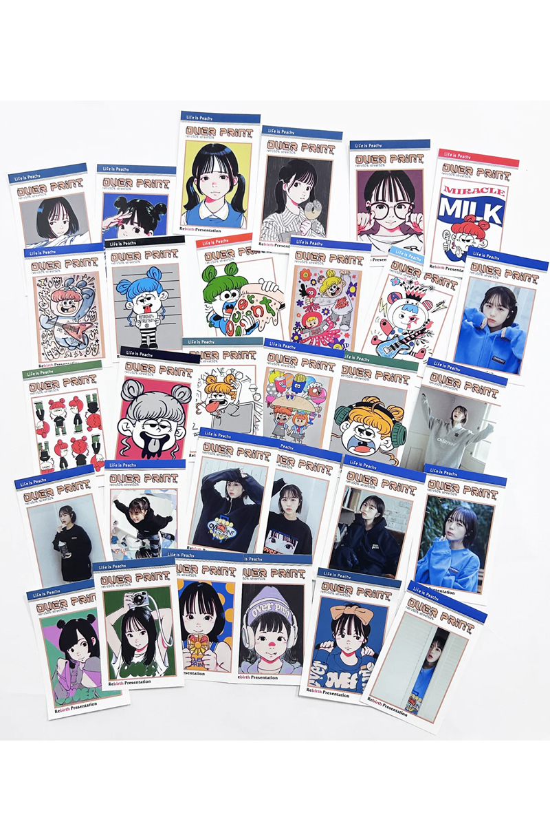 over print (オーバープリント) sticker 9P set