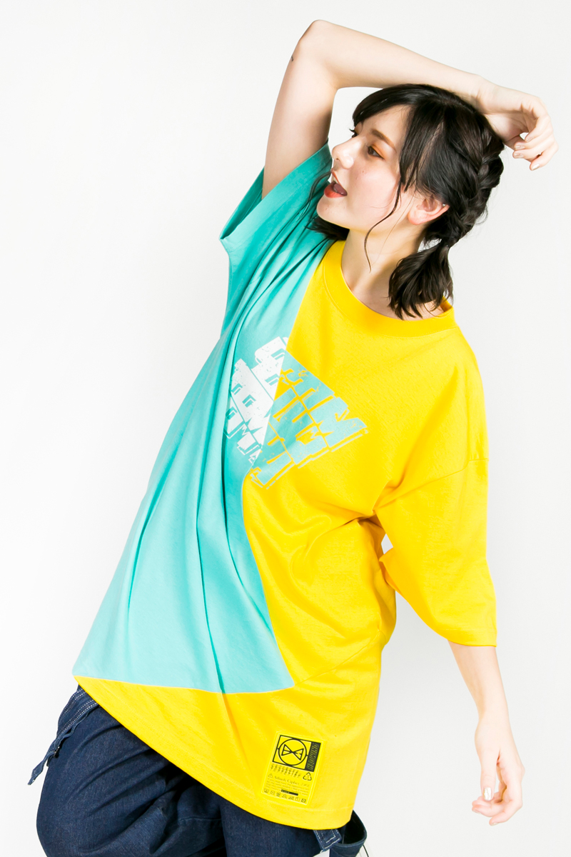 HEDWiNG HD1-016 Crosscut Missing “Sectum” T-shirt YEL×GRN type A