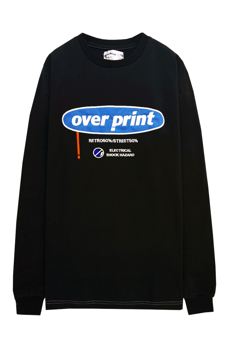 over print (オーバープリント) ELECTRICAL LS Tee (black)