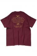 TOY MACHINE (トイマシーン)　MARKED MONSTER EMBROIDERY SS TEE BURGANDY