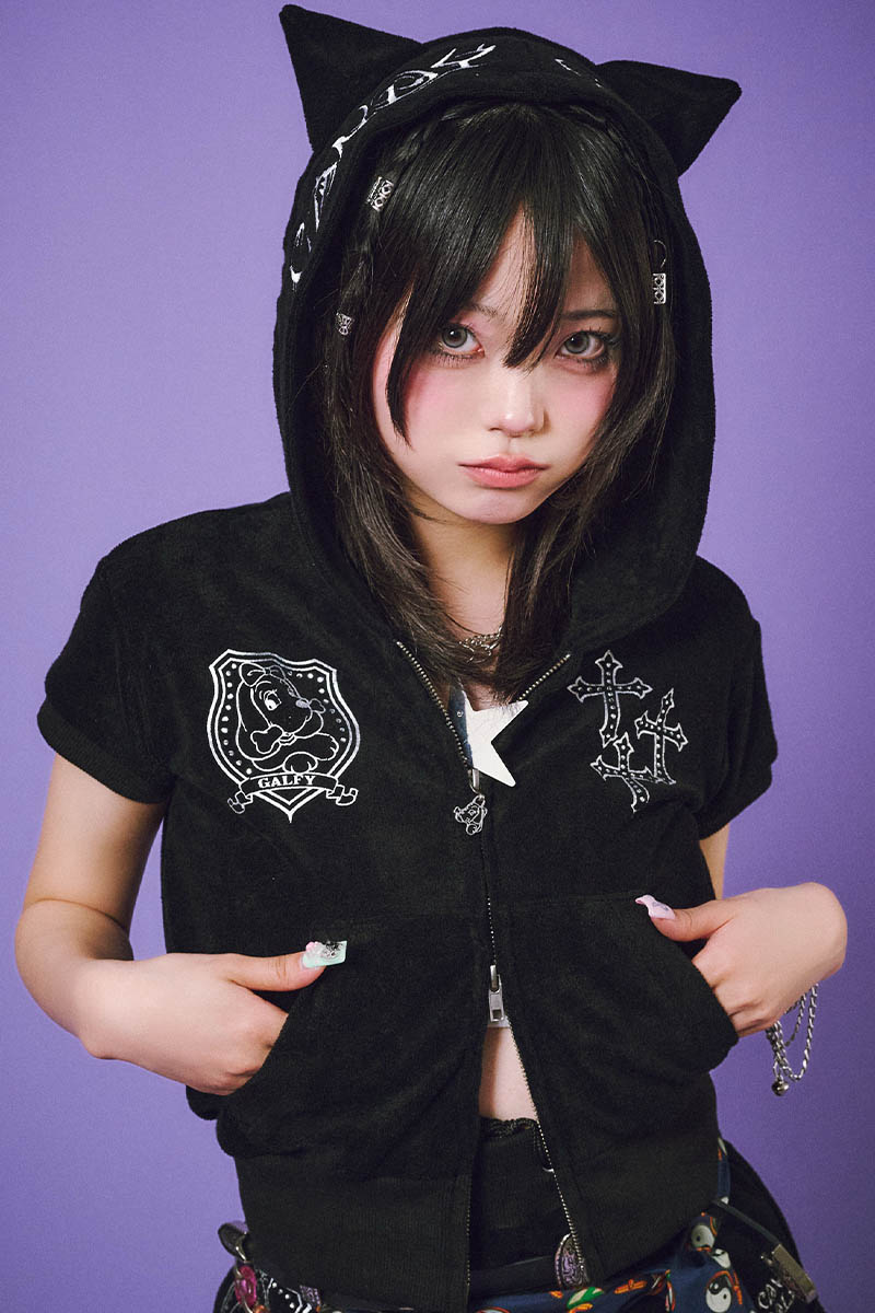 【予約商品】GALFY (ガルフィー) VIVI★GALパーカー - Black