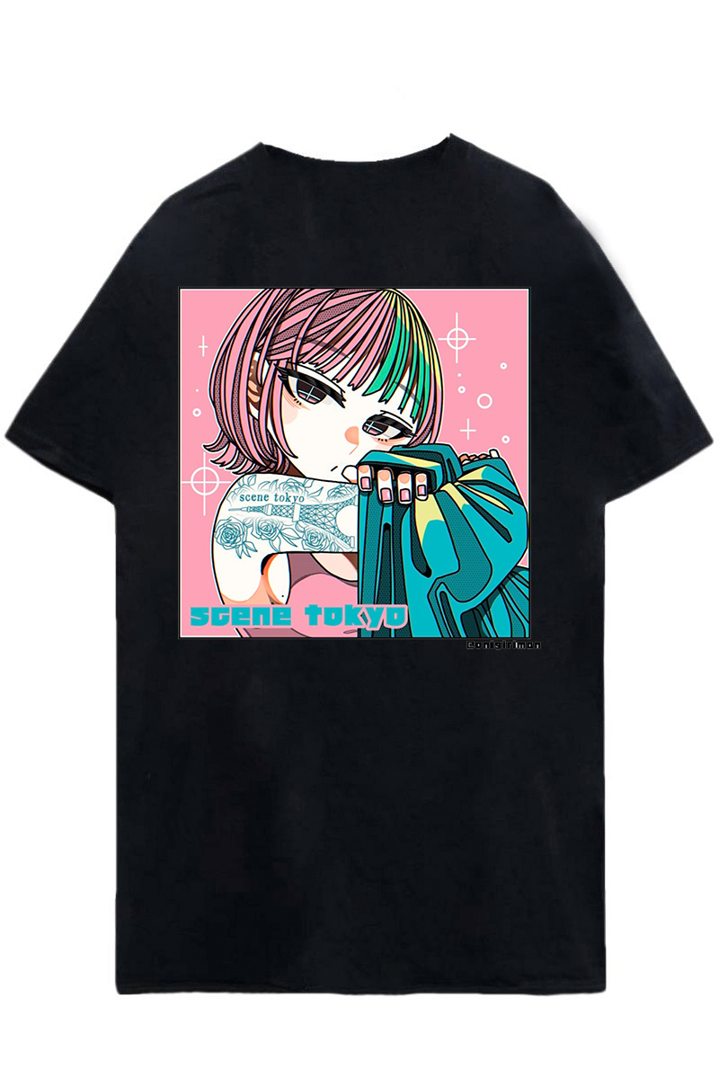 SCENE TOKYO (シーントウキョウ) TYO girl Tee (black)