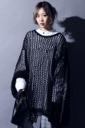 SILLENT FROM ME OBSCURE -Mesh Knit Sweater- BLACK