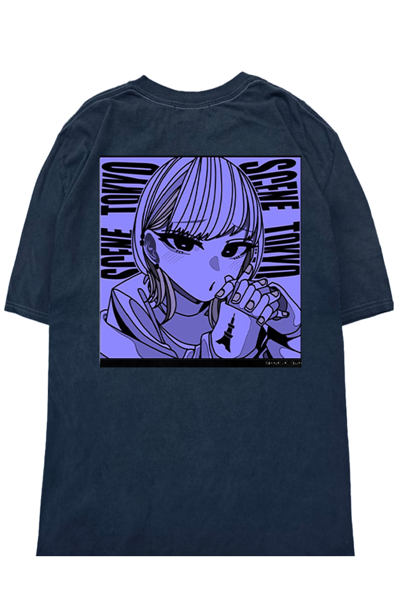SCENE TOKYO (シーントウキョウ) PPL girl Tee (indigo)