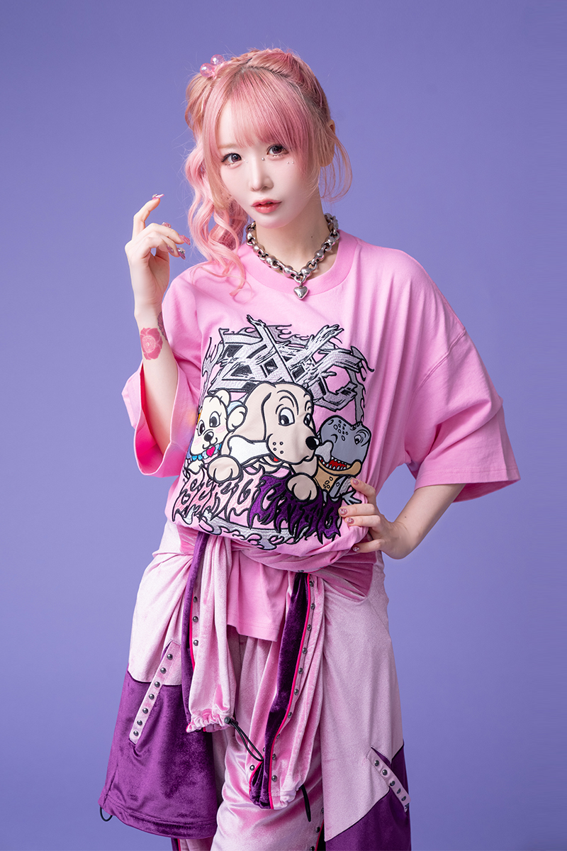 【予約商品】せこちゃお from ZOCX×GALFY×ゲキクロ コラボ・Tシャツ - Pink